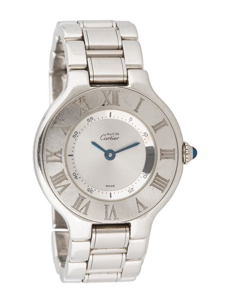 cartier must de 21 silver watch.